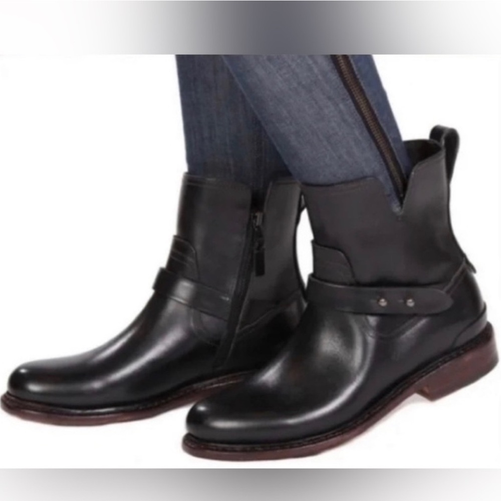 rag & bone Black Leather Ankle Boots